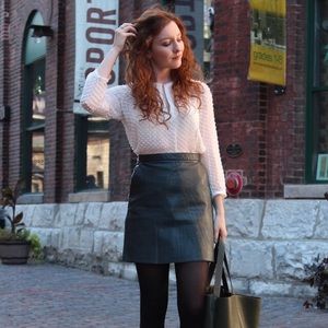 Zara Faux Leather Skirt, Never Used